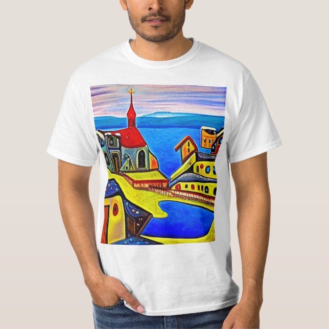 Camiseta Iglesia a orillas del mar 3 (Anverso)
