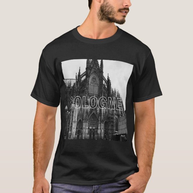 Camiseta Iglesia católica histórica de Colonia en Alemania (Anverso)