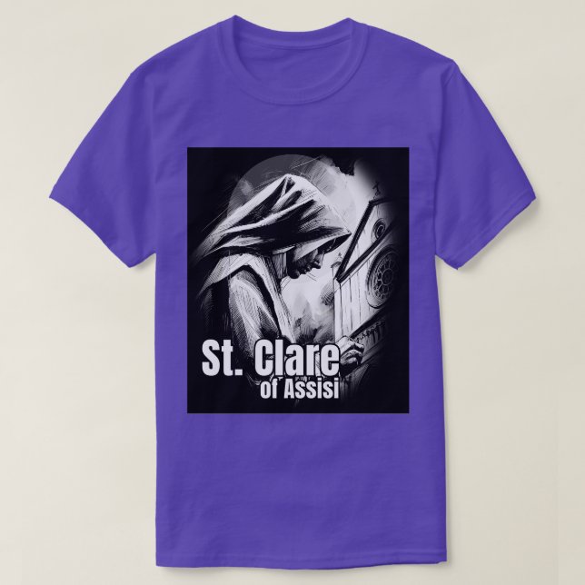 Camiseta Iglesia Católica Santa Clara de Asís santos religi (Diseño del anverso)