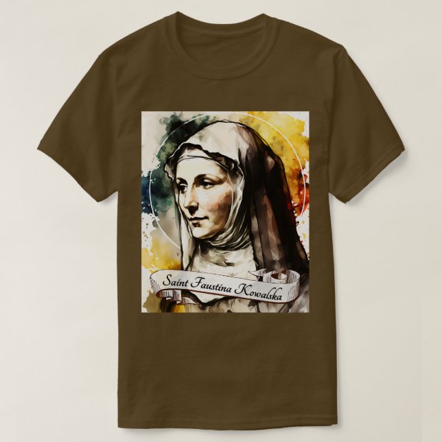 Camiseta Iglesia Católica Santa Faustina Kowalska (Diseño del anverso)