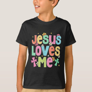Camiseta Iglesia Cristiana Bíblica Groovy Jesus Me Ama