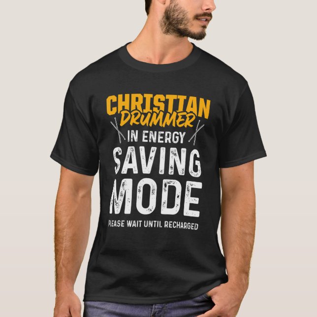 Camiseta Iglesia cristiana del tambor de culto (Anverso)
