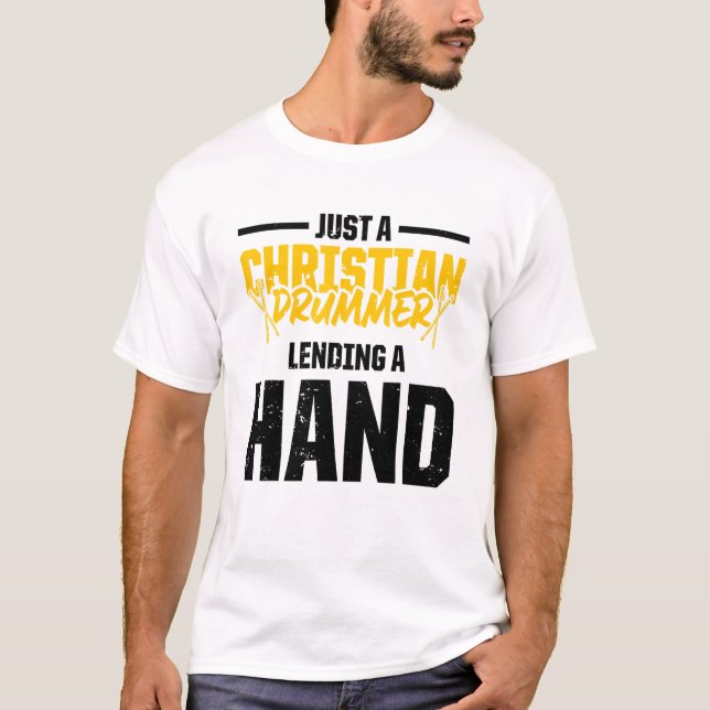 Camiseta Iglesia cristiana del tambor de veneración 58 (Anverso)