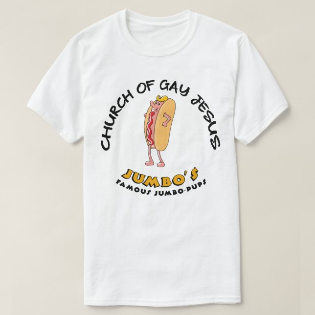 Camiseta Iglesia De Jesús Gay Desvergonzada (Diseño del anverso)