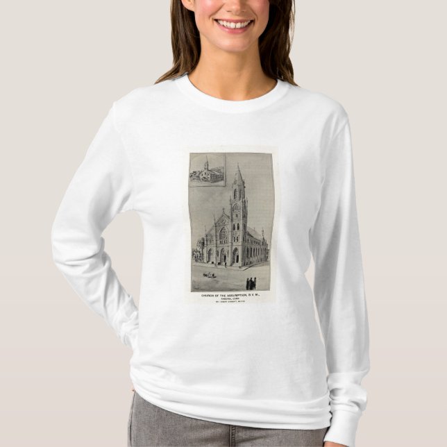 Camiseta Iglesia de la suposición, Ansonia, conec (Anverso)