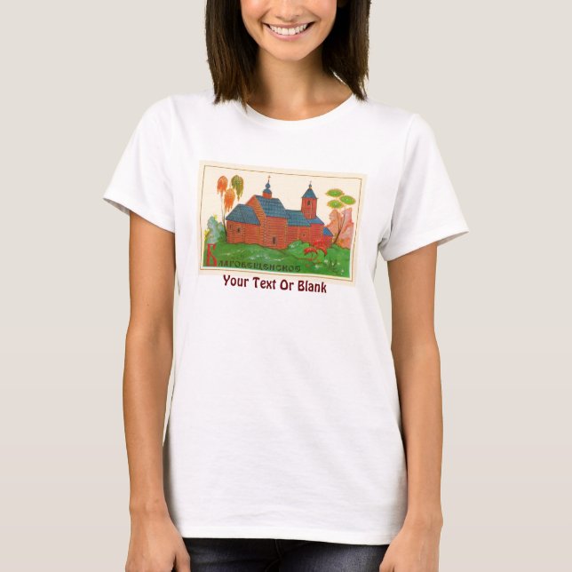 Camiseta Iglesia de madera rusa de Blagoveshchenskoye (Anverso)