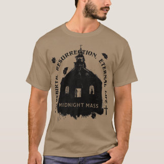 Camiseta Iglesia de misa de medianoche Paint Splatter Silho