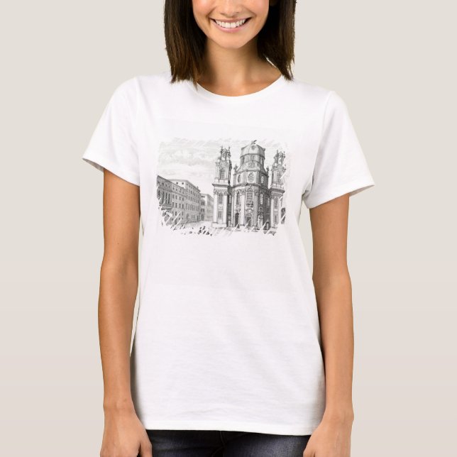 Camiseta Iglesia de Notre Dame, Salzburgo, Austria, de 'Ent (Anverso)