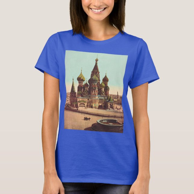 Camiseta Iglesia de San Basilio, Plaza Roja Moscú (Anverso)