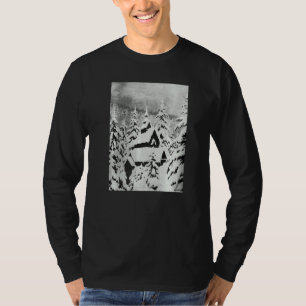 Camiseta Iglesia de troncos en la nieve Theodor Kittelsen