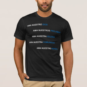CAMISETA IGLESIA DEL AMOR T-SHIRT ESPANOL CON ESCUDO