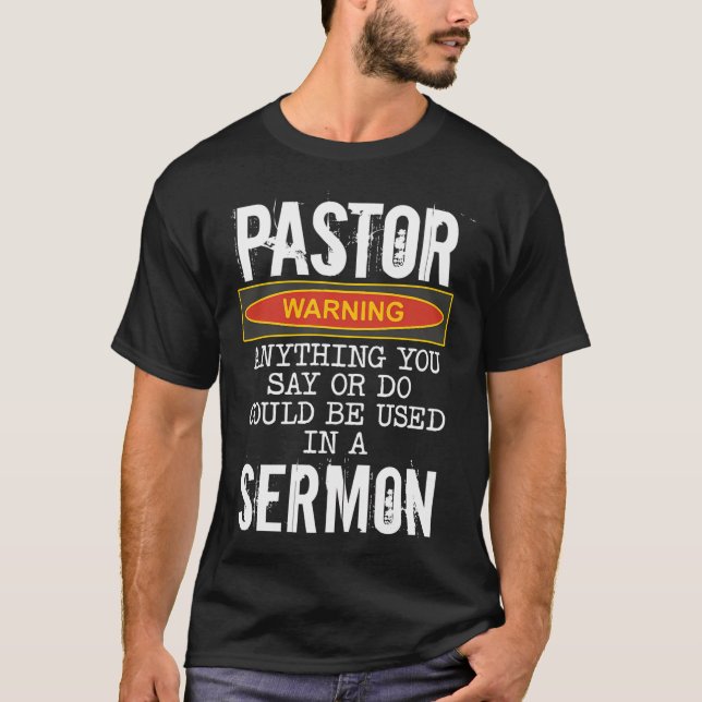 Camiseta Iglesia del predicador de advertencia del pastor D (Anverso)