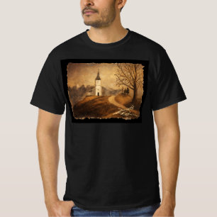 Camiseta Iglesia en la colina tee - El arte de un viejo hom