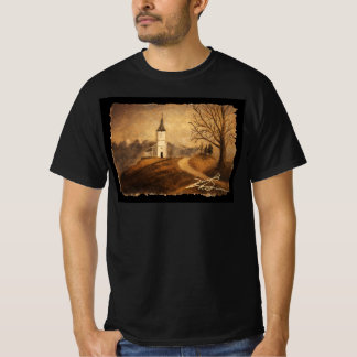 Camiseta Iglesia en la colina tee - El arte de un viejo hom