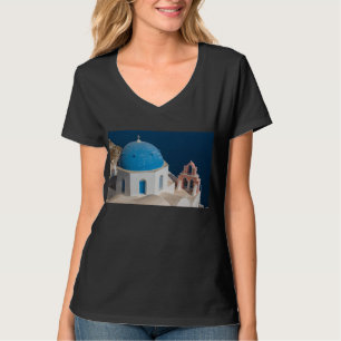 Camiseta Iglesia en la isla de Santorini, Grecia
