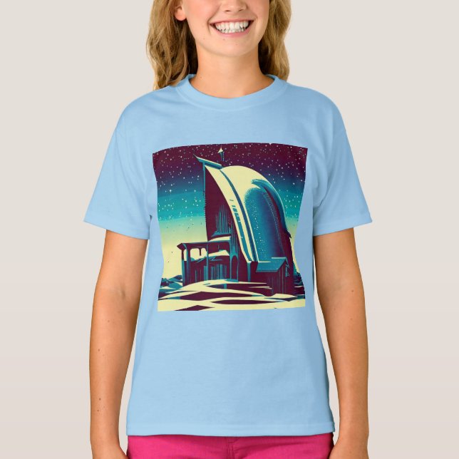 Camiseta Iglesia Futurista 1 de SF (Anverso)