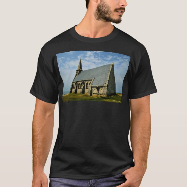 Camiseta Iglesia Medieval En Francia. Tretat (Anverso)