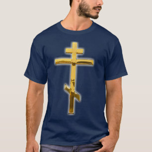 CAMISETA IGLESIA ORTODOXA ORIENTAL CRUZANDO EL GRIEGO RUSO