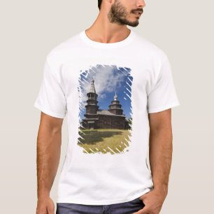 Camiseta iglesia ortodoxa rusa de madera tradicional