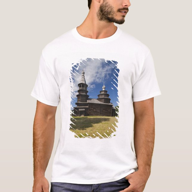 Camiseta Iglesia ortodoxa rusa tradicional de madera (Anverso)