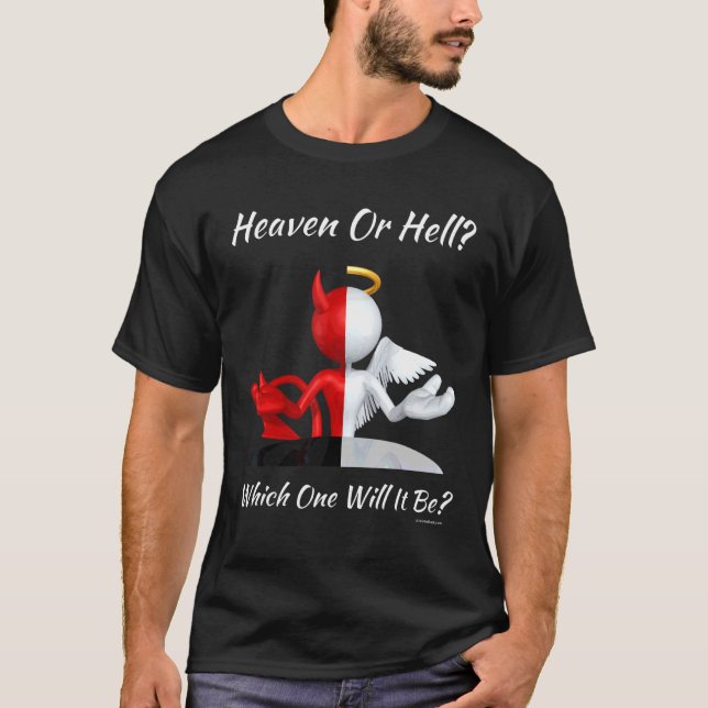 Camiseta Iglesia Religiosa Cristiana Satanás Dios Cielo O T (Anverso)