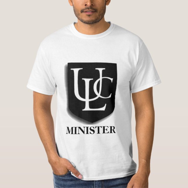 Camiseta Iglesia universal de la vida, MINISTRO (Anverso)