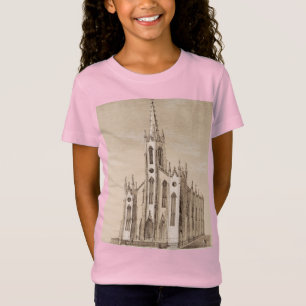 Camiseta Iglesia Vintage de San Nicolás Nueva York Boceto
