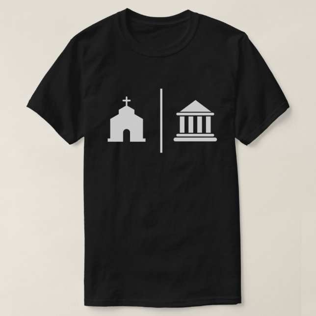 Camiseta Iglesia y Estado separados (Diseño del anverso)