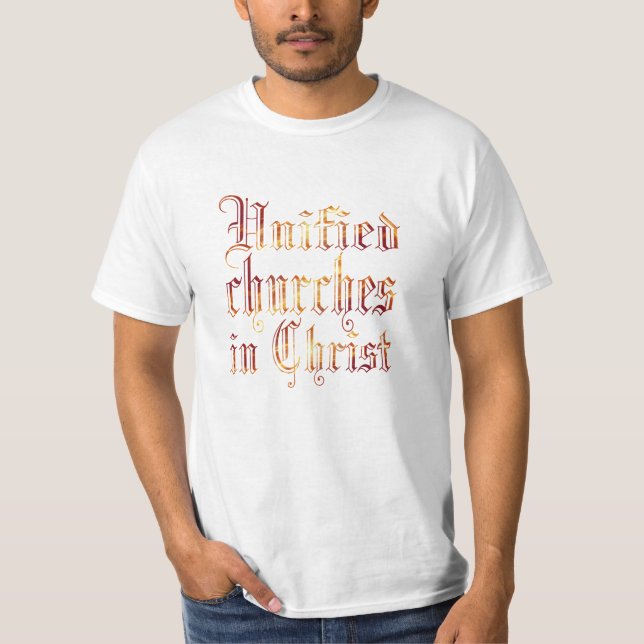 Camiseta Iglesias unidas en Cristo (Anverso)