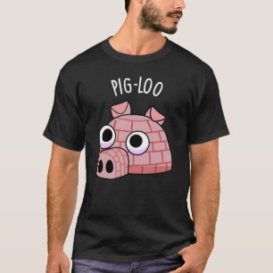 Camiseta Igloo divertido Pig-loo Chiste Fondo oscuro