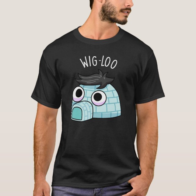 Camiseta Igloo Divertido Pun Glaciar Pelo Oscuro (Anverso)