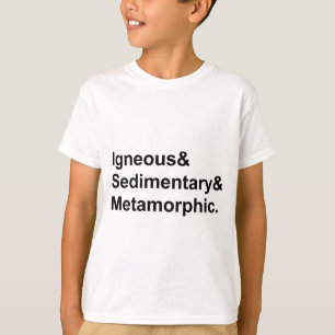 Camiseta Ígneo Sedimentario Metamórfico Tipos de Rocas
