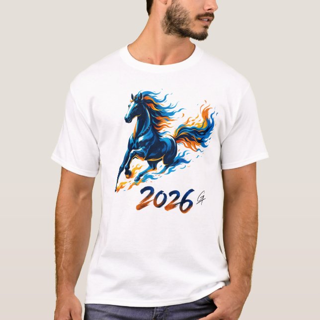 Camiseta IGNITE,Midnight Ember Stallion Graphic (Anverso)