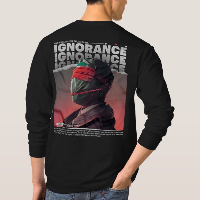 Camiseta IGNORANCIA cara enmascarada Brutalismo Calzado (Reverso)