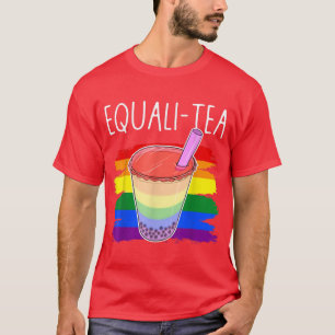 Camiseta Igual de arcoiris Boba Bubble Tea Orgullo LGBT Kaw