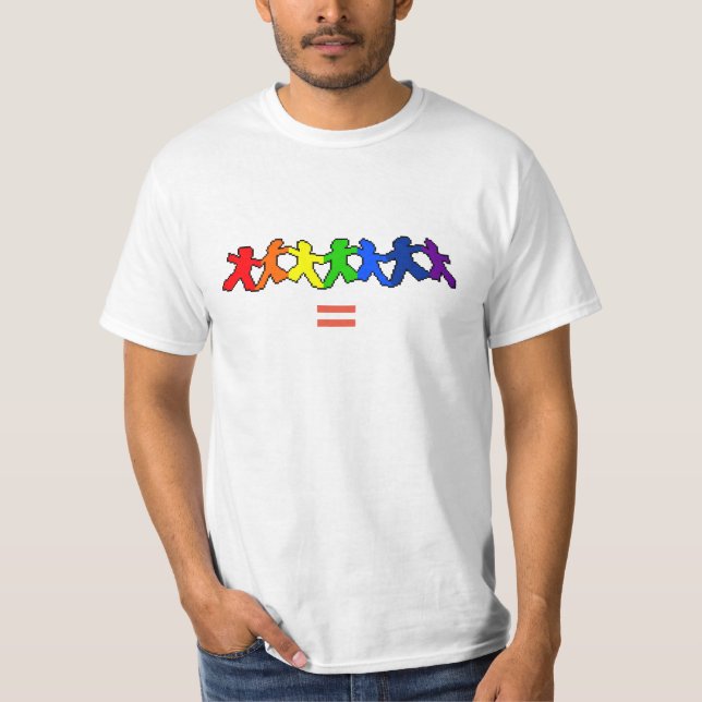 Camiseta igual del amor LGBT de los hombres (Anverso)