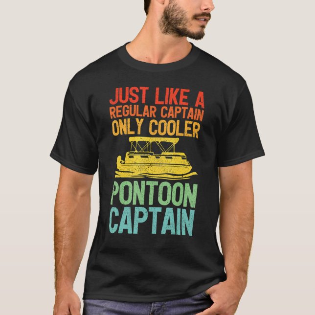 Camiseta Igual Que Un Capitán Regular Sólo Pontoon Frío Ca (Anverso)
