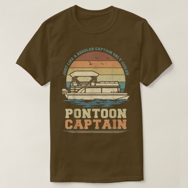Camiseta Igual Que Un Capitán Regular Sólo Pontoon Frío Ca (Diseño del anverso)