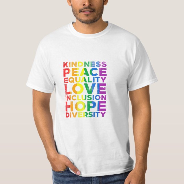 Camiseta Igualdad Amar el Arcoiris (Anverso)