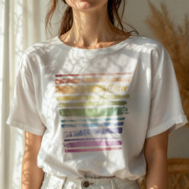 Camiseta Igualdad Amor Arcoíris Pinceladas LGBTQ ID656