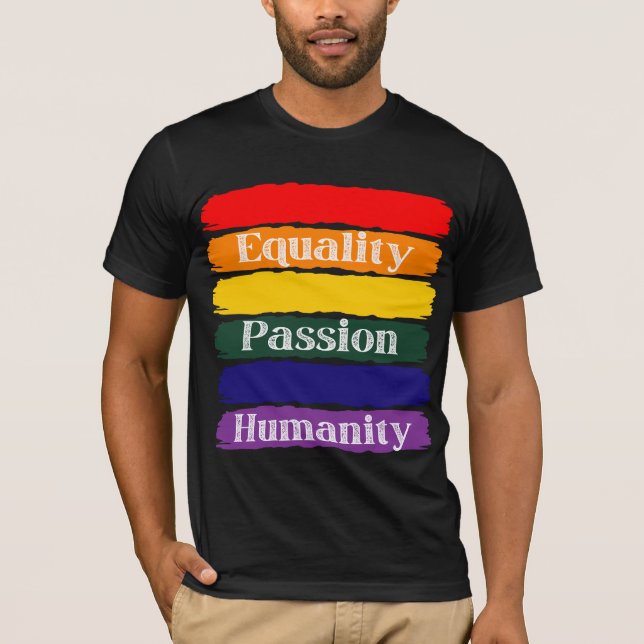 Camiseta Igualdad, apasionada, humanidad (Anverso)