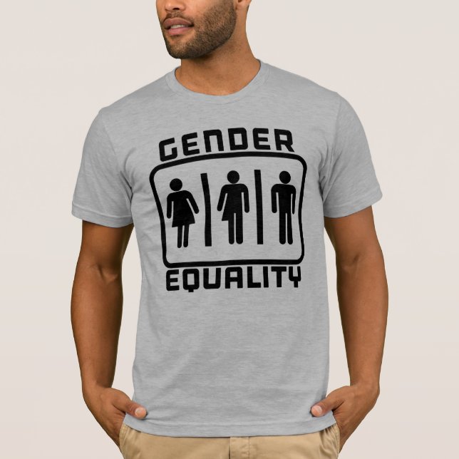 Camiseta IGUALDAD DE GÉNERO: Ley del cuarto de baño del (Anverso)