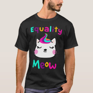 Camiseta igualdad de mujeres gato miau feminista