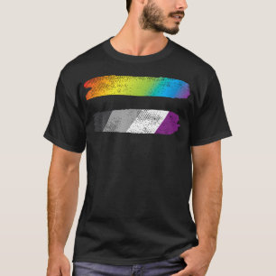 Camiseta Igualdad de Rótulo Lgbtq Bandera Asexual Orgullo A