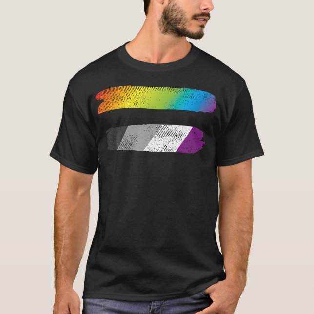 Camiseta Igualdad de Rótulo Lgbtq Bandera Asexual Orgullo A (Anverso)
