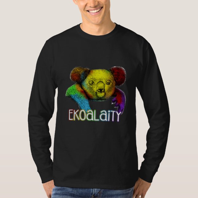 Camiseta Igualdad Ekoality Cute Koala Rainbow Lgbt Pride F (Anverso)