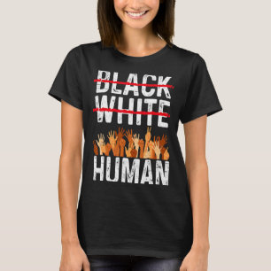 Camiseta Igualdad Humana Blanco Negro Ropa Mes de la Histor