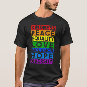 Camiseta Igualdad Lgbt Amor Amabilidad Paz Riña Lesbiana Ga