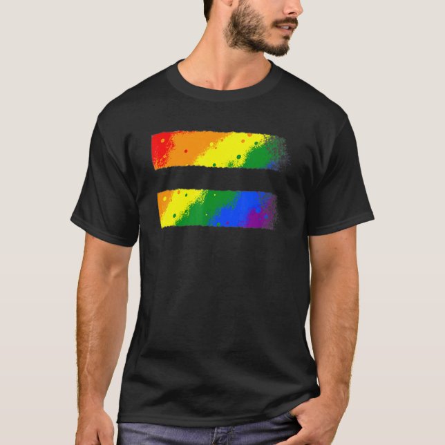 Camiseta Igualdad Lgbt Conciencia Del Orgullo Para Gays Y L (Anverso)
