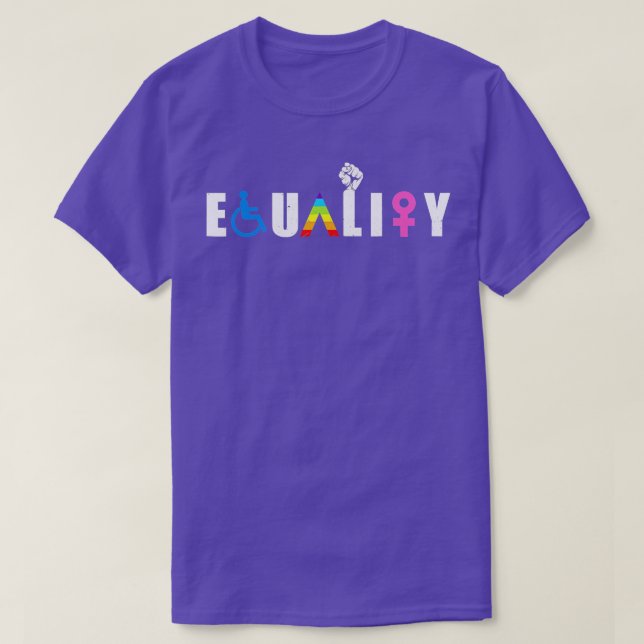 Camiseta Igualdad LGBT Q Bandera del Orgullo Gay Ally Orgul (Diseño del anverso)